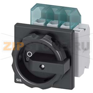 ГЛАВНЫЙ УПРАВЛЯЮЩИЙ ПЕРЕКЛЮЧАТЕЛЬ 3 ПОЛЮСА IU=25, P/AC-23A AT 400V=9, 5KW 1НO+1НЗ,, ДЛЯ ФРОНТАЛЬНОГО МОНТАЖА, МОНТАЖ ПОСР. 4 ОТВЕРСТИЙ ПОВОРОТНЫЙ ИСП. МЕХАНИЗМ ЧЕРН. Siemens 3LD2103-1TP51 