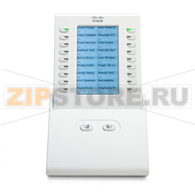 Консоль расширения, 18 клавиш, трехцветная индикация, черная Cisco CP-BEKEM-W 
