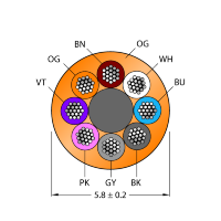 Кабель в катушке Turck CABLE8X0.25-XX-PUR-OG-500M/TXO