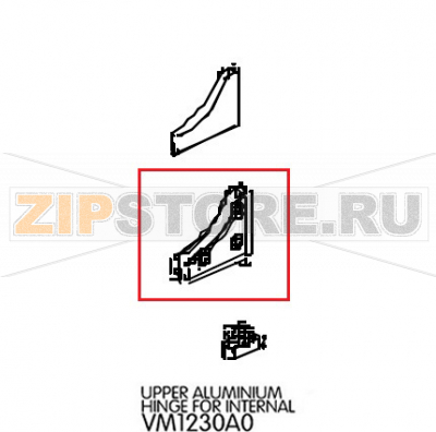 Upper aluminium hinge for internal Unox XBC 805 Upper aluminium hinge for internal Unox XBC 805Запчасть на деталировке под номером: 91Название запчасти на английском языке: Upper aluminium hinge for internal Unox XBC 805