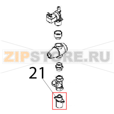 Entry connector H2O Angelo Po FM611E1 Entry connector H2O Angelo Po FM611E1Запчасть на деталировке под номером: 21