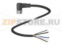 Кабель датчика-исполнительного устройства Cable socket, shielded V1-W-BK40M-PUR-O1S Pepperl+Fuchs