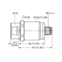 Датчик давления Turck PT1R-1001-I2-H1143/X