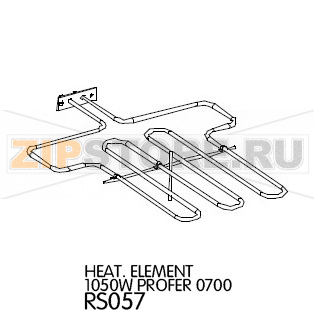 Heat. Element 1050W profer 0700 Unox XL 505 Heat. Element 1050W profer 0700 Unox XL 505Запчасть на деталировке под номером: 6Название запчасти на английском языке: Heat. Element 1050W profer 0700 Unox XL 505