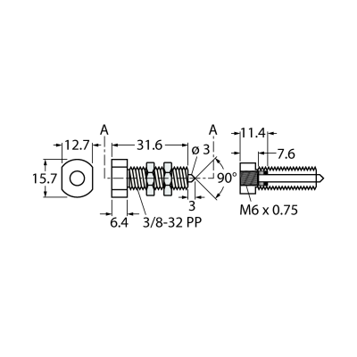 Наконечник оптоволоконный Turck TGR3/8MPFMQ 