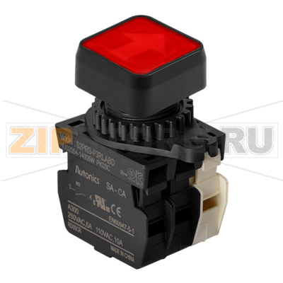 Выключатель кнопочный, Ø отверстия: 22/25 мм Autonics S2PRS-P3RLABDM 