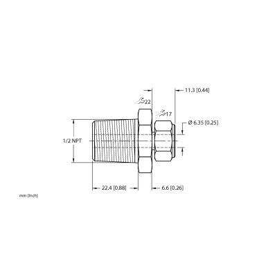 Фитинг компрессионный Turck CF-M-6.35-N1/2-A4 