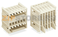 MCS MINI Двухуровневая вилка THT; 1.0 x 1.0 mm solder pin; угловые; 100% защита от неправильного подсоединения; Шаг контактов 3,5 мм; 24-пол.; светло-серые Wago 734-412/001-000