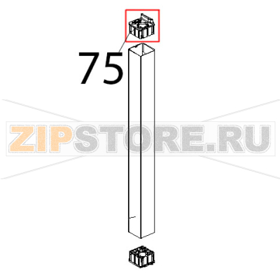 Tappo fulcro superiore porta Unox XVC 204 Tappo fulcro superiore porta Unox XVC 204Запчасть на деталировке под номером: 75