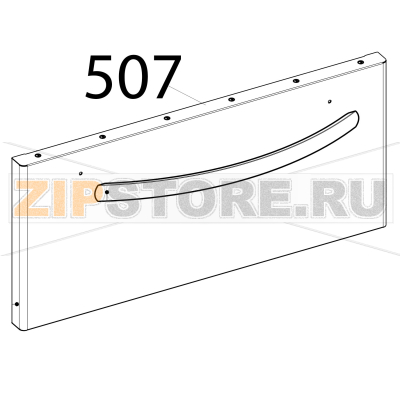 Door w/handle Tecnoinox PPF70GG7 Door w/handle Tecnoinox PPF70GG7Запчасть на деталировке под номером: 507