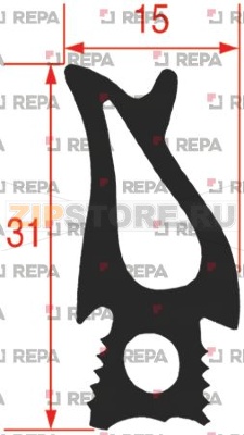 УПЛОТНИТЕЛЬ ДВЕРИ 770X460 ММ 