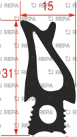УПЛОТНИТЕЛЬ ДВЕРИ 770X460 ММ