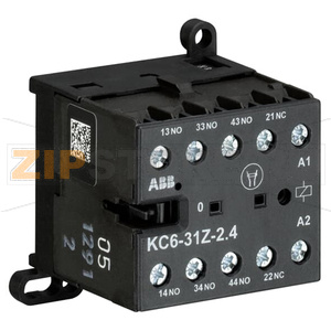 Миниконтактор KC6-31-Z, 3 А, 400 В, AC3, катушка: 48 В/DC ABB GJH1213001R1316 