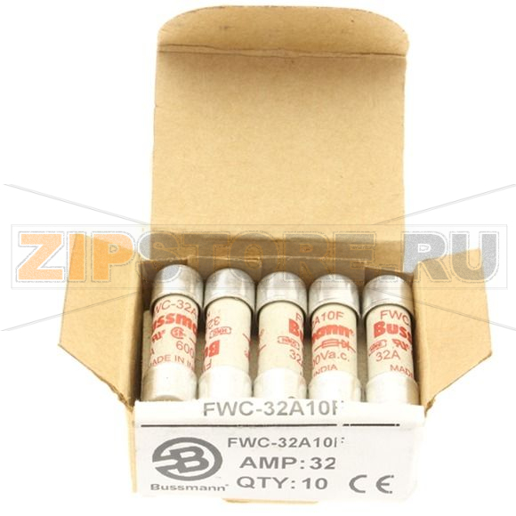 Предохранитель, 32 A, AC 600 В, 200 кА, 10x38 мм, aR, UL Eaton 32AMP 600V AC FERRULE 10x38MM 