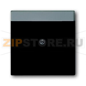 Накладка для коммуникационных розеток с суппортами и полем для надписи, чёрный бархат ABB 2CKA001710A3910 