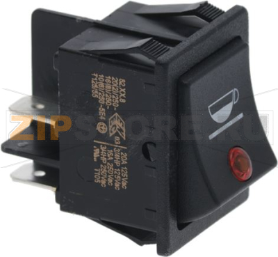 BIPOLAR SWITCH BLACK 16A 250V 