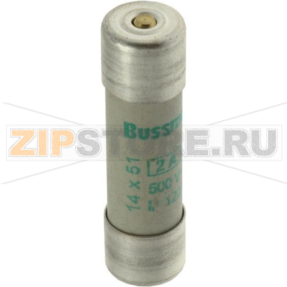 Предохранитель, 2 A, AC 500 В, 120 кА, 14x51 мм, aM, IEC Eaton CYL FUSE >STR >14x51 2A GG 500V 