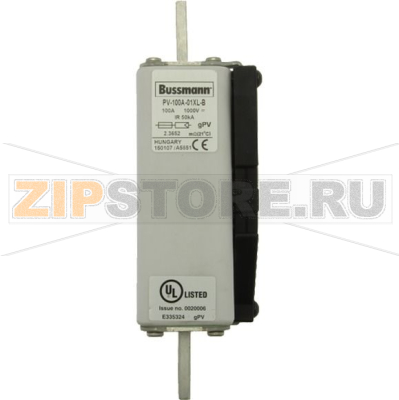 Предохранитель, 100 A, DC 1000 В, 50 кА, 01XL, 47x47x189 мм, gPV, UL, IEC Eaton FUSE 100A 1000V 