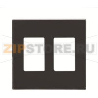 Накладка двухпостовая, чёрный бархат ABB 1392.00