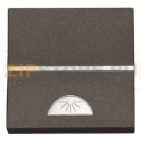 Механизм одноклавишной кнопки, двухмодульный, антрацитовый ABB 2CLA220420N1801