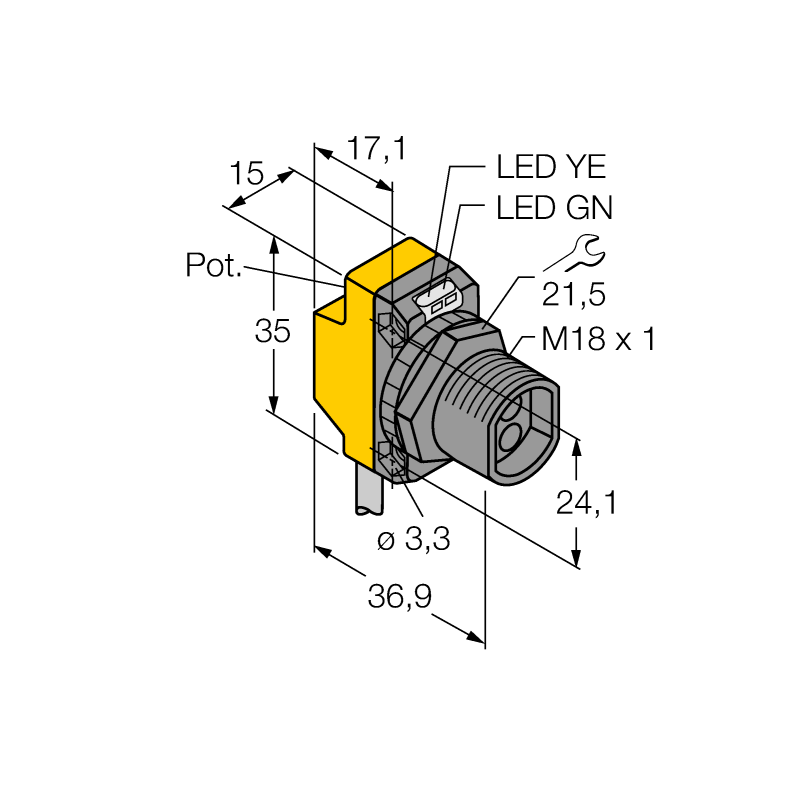 Датчик фотоэлектрический Turck QS18VP6F 