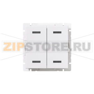 Кнопка нажимная с подсветкой, 4 клавиши, белая ABB 2TKA00000915 
