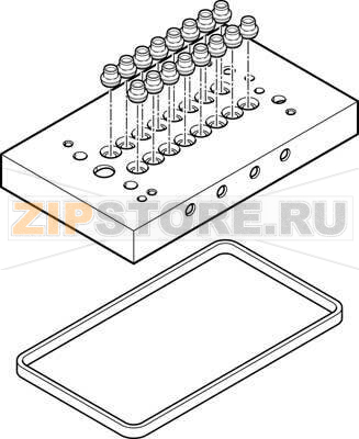 Плита пневматическая, многоканальная Festo CPV10-VI-P8-1/8-C 