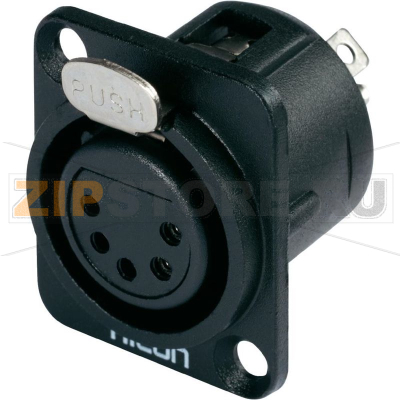 Разъем встроенный XLR с D-образным фланцем Hicon HI-X5DF-M 