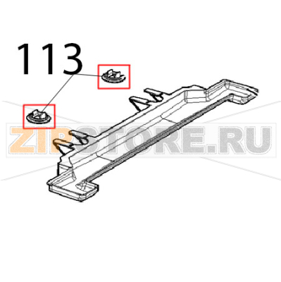 Clip to fix drip tray C.T. Unox XVC 205E Clip to fix drip tray C.T. Unox XVC 205EЗапчасть на деталировке под номером: 113
