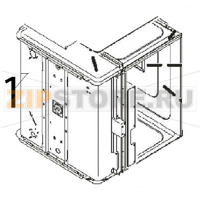 Cooking chamber Angelo Po FM1011E2 Cooking chamber Angelo Po FM1011E2Запчасть на деталировке под номером: 1