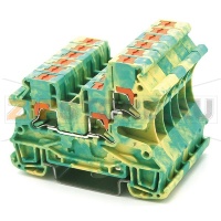 Клемма заземляющая Push-in, желто-зеленая CHIKU RPI 2,5-TWIN-PE