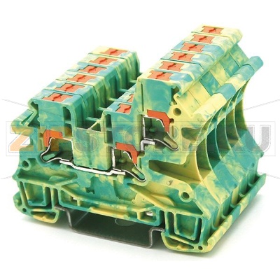 Клемма заземляющая Push-in, желто-зеленая CHIKU RPI 2,5-TWIN-PE 