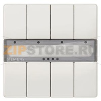 Выключатель кнопочный UP 287/11 DELTA style, двойной (4 кнопки), титаново-белый Siemens 5WG12872AB11