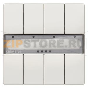 Выключатель кнопочный UP 287/11 DELTA style, двойной (4 кнопки), титаново-белый Siemens 5WG12872AB11 