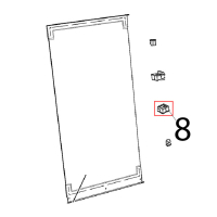 Tappo fulcro inf. porta Unox XVC 1005EP