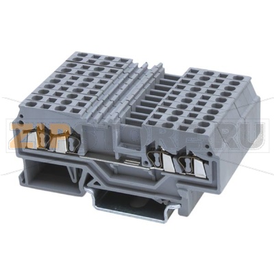 Клемма проходная, пружинная, 4 контакта, серая CHIKU RST 1,5-QUATTRO 