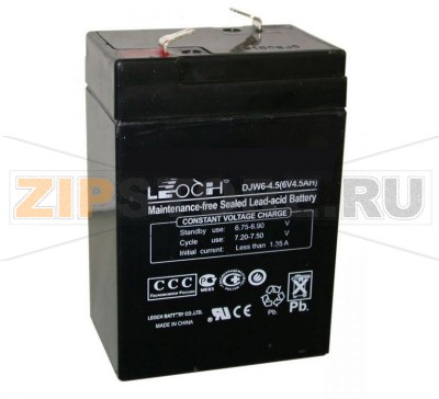 Leoch DJW6-4.5 AGM аккумулятор Leoch DJW6-4.5 Характеристики: Напряжение - 6В; Емкость - 4,5Ач; Габариты: длина 70 мм, ширина 47 мм, высота 100 мм, вес: 0,81 кг