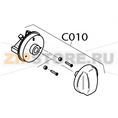 Adjusting switch assembly for operating module Convotherm OES 6.10 Adjusting switch assembly for operating module Convotherm OES 6.10Запчасть на деталировке под номером: С010