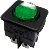 Переключатель клавишный 250 В/AC, 10 А, 1 x выкл/вкл TRU Components TC-R13-104B-01 B/G