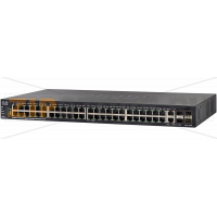 Коммутатор Управляемый Cisco - 550X series, Layer 2, 48-PoE, 48-10/100Mb, 2-SFP+, 2-combo-10GbE, ROM-256MB, RAM-512MB, SNMP, telnet, Web, CLI, rack mount, SG550X-48MP-K9-EU