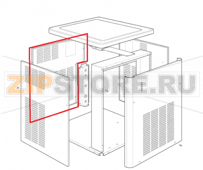 Reuckwand Scotsman MF 56 ASR    Reuckwand Scotsman MF 56 ASRЗапчасть на сборочном чертеже под номером: 7Название запчасти Scotsman на немецком языке: Reuckwand Scotsman MF 56 ASR