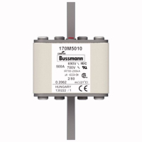 Предохранитель, 500 A, AC 690 В, 200 кА, 2, 61x61x108 мм, aR, DIN, IEC Eaton FUSE 500A 690V 2/8