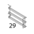 Right/left lateral grid chrom. plated, 3 trays, 600x400 L.M. Unox XF 188 