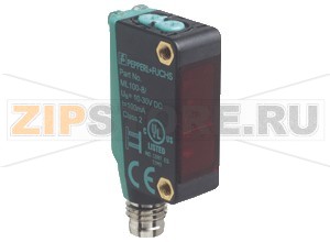 Диффузный датчик Diffuse mode sensor ML100-8-1000-RT/98/103 Pepperl+Fuchs Описание оборудованияDiffuse mode sensor, plastic housing, 1000 mm adjustable detection range, red light, light/dark on, pnp output, M8 plug 3-pin