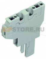 Начальный модуль для 2-проводной розетки; со встроенной торцевой пластиной; 4 mm?; 1-пол.; 4,00 mm?; серые Wago 769-504