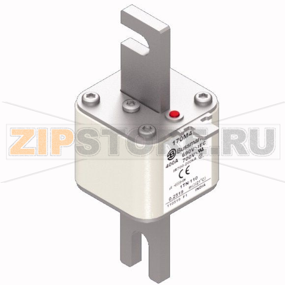 Предохранитель, 400 A, AC 690 В, 200 кА, DIN 1, 53x66x138 мм, aR, DIN, IEC Eaton FUSE 400A 690V 