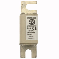 Предохранитель, 80 A, AC 690 В, 200 кА, DIN 00, 30x51x100 мм, gR, DIN, IEC Eaton FUSE 80A 690V