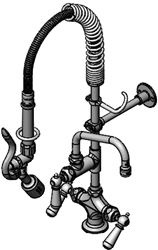 MINI-PRE-RINSE UNIT: SINGLE HOLE/DUAL TE 