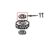 Washer, fiber black, ray (1 bag - 10 grey washers) KitchenAid 5KPM50