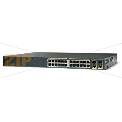 Коммутатор 24xFE (PoE), 2xGE/SFP, LAN Base Cisco WS-C2960+24PC-L 